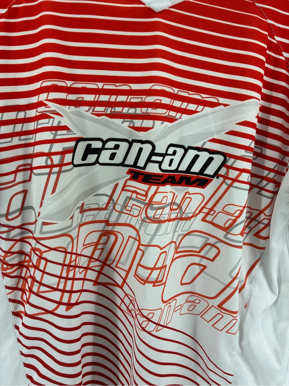 Can An BRP Men's Red and White Performance Shirt - Picture 2 of 9